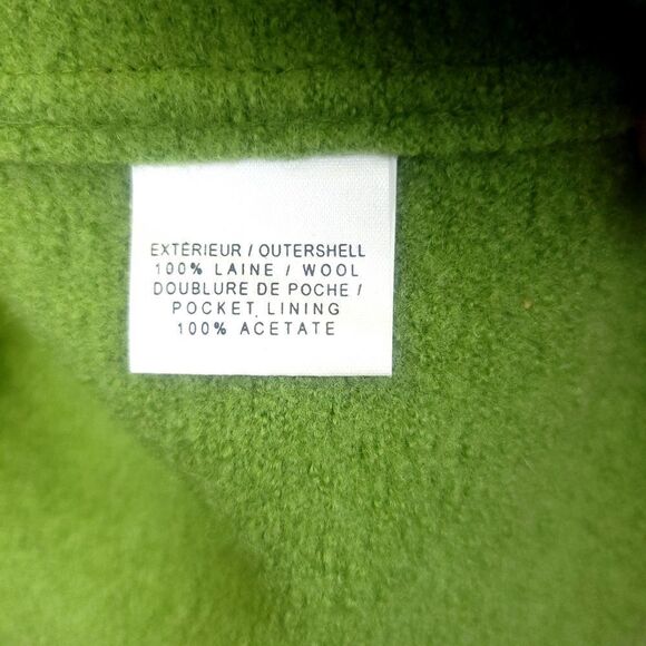 Vintage Hilary Radley Green Hooded Zippered Wool Coat Size Small - Picture 8 of 12